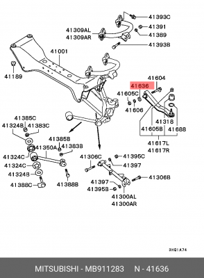 Шайба MITSUBISHI Galant (92-06) сход-развальная OE MB911283 MITSUBISHI
