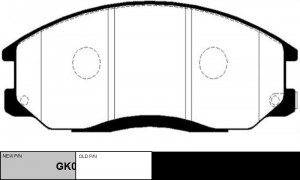Колодки тормозные дисковые передние Hyundai H1/Starex 2.5TCi/2.5CRDi 03-07 (стар GK0478 CTR