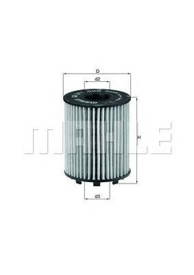 Фильтр масляный OPEL Astra H,Agila,Meriva,Corsa (03-) (D/1.3 CDTI) MAHLE OX371D MAHLE KNECHT