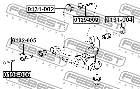 LAND CRUISER (120)-PRADO (2002-2009) 4 на а/м 0131-002 FEBEST