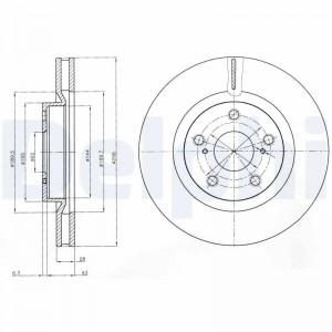 BG4114C диск тормозной передний!\ Toyota RAV4 2.0/2.2D 06> BG4114C DELPHI