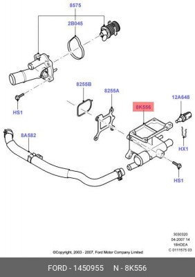 ТРОЙНИК С.О. ДВС / ADAPTOR - WATER OUTLE 1450955 1 450 955 FORD