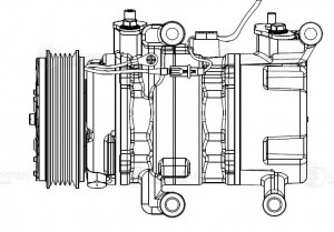 компрессор кондиционера!\ Mazda 3 BK 03> 2.0i LCAC 2520 LUZAR