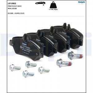 Колодки тормозные MERCEDES Sprinter (06-) VW Crafter 30-50 (06-) задние (4шт.) D LP1983 DELPHI