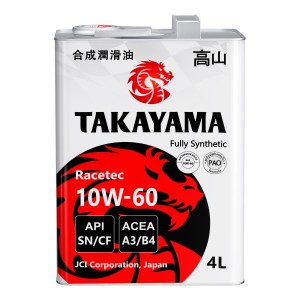605583 Масло Takayama 10/60 Racetec API A3/B4 SN/СF синтетическое металл 4 л 605583 TAKAYAMA