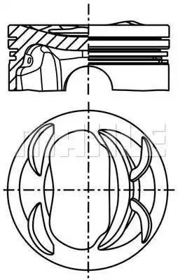 Кольца поршневые MERCEDES Sprinter (906) (на 1 поршень) d+0.50 комплект MAHLE 00531N2 MAHLE KNECHT