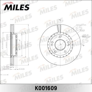 Диск тормозной KIA CEED 12- передний вент. D280мм (TRW DF7966) K001609 K001609 MILES