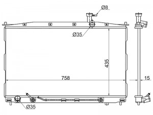 Радиатор HYUNDAI SANTA FE 2.0G2.2D2.7G 06- HY0006-2.2D HY000622D SAT