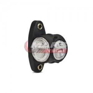 фонарь габаритный !рожок без ноги LED 24V стекла большие белые провод155x168x35  M720207 MARS