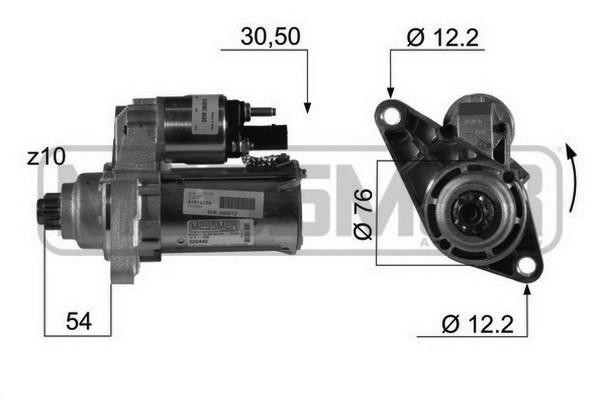 Стартер AUDI/VW 1.2-1.6 03-10 220446 220446 ERA