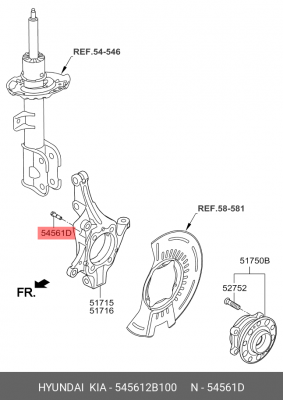 болт! M8\ Hyundai 545612B100 HYUNDAI