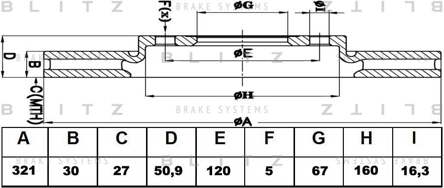 Диск тормозной передний вентилируемый OPEL Insignia 08- BS0294 BS0294 BLITZ