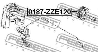 Ролик натяжной 0187-ZZE120 0187-ZZE120 FEBEST