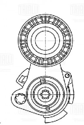 Ролик привод. ремня BMW 5 E60 (03-) 2.5i/3.0i [N52;53] (с натяж. мех.) (6PK) (CM CM5400 TRIALLI