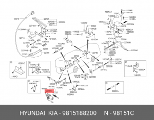 Электродвигатель останова ДВС AERO (пр-ль DONGJIN) 9815188200 HYUNDAI KIA