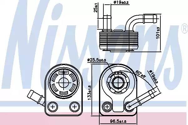 радиатор масляный!\ Volvo S60/S80/V40/V60 07> 90972 NISSENS