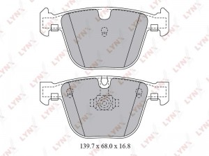 Колодки тормозные дисковые задние BD-1425 LYNXAUTO