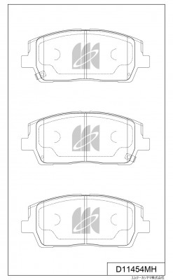 Колодки тормозные дисковые Hyundai Palisade 2200cc,3500cc,3800cc 19.04-  Hyundai D11454MH MK KASHIYAMA
