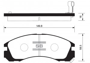 Колодки тормозные MITSUBISHI OUTLANDER 03/PAJERO 9000/00 передние SP1068 SP1068 SANGSIN