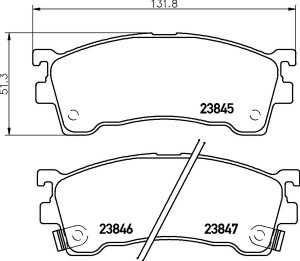Колодки тормозные MAZDA 6 (GH) (08-) (1.8/2.0/2.5) передние (4шт.) MINTEX MDB2757 MINTEX