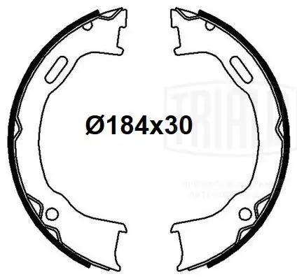 Колодки торм. Jeep Grand Cherokee (91-) барабан. ст. торм. 184x30 (GF 4629) GF4629 TRIALLI