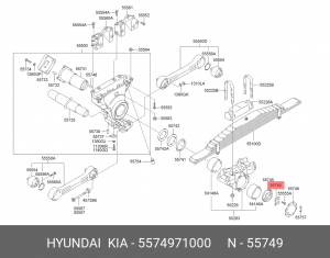 Пластина HYUNDAI HD250,260,270 балансира заднего запорная OE 5574971000 HYUNDAI KIA