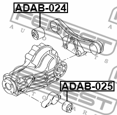Сайлентблок задн дифференциала AUDI A6 1998-2005 QUATTRO ADAB-025 ADAB-025 FEBEST