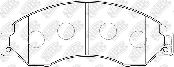 Колодки тормозные NISSAN Tiida (04-07) передние (4шт.) NIBK PN2368 NIBK