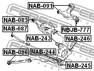 Сайлентблок NAB-086 NAB-086 FEBEST