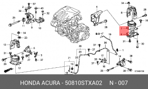 Подушка ДВС 04641T0GG01ZZ 50810STXA02 50810STXA02 HONDA