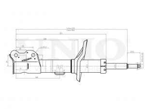 Амортизатор газовый передней подвески правый SAB-10025 UNIO