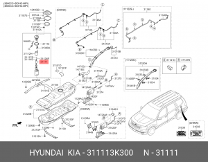 Насос топливный HYUNDAI Santa Fe (06-) (2.7) OE 311113K300 HYUNDAI KIA