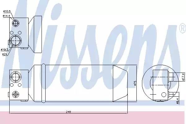 осушитель кондиционера! 240x75\Scania R 08.95> 95113 NISSENS