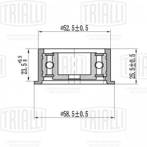 Ролик ГРМ Opel Astra G (98-) 1.4i/1.6i/1.8i (опор.) (CM 2101) CM 2101 TRIALLI