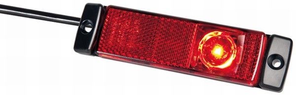 фонарь габаритный !красный LED 12/24V прямоуг. 130x45x13 с кабелем L=50см\Schmit 2TM008645-951 HELLA
