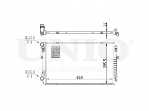 Радиатор охлаждения двигателя RAD-10134 UNIO