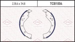 Колодки тормозные барабанные TOYOTA Allion/Corolla Spacio/Matrix/Opa/Probox/Sien TCB1004 TATSUMI