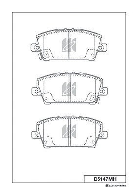 D5147M-01 1205 02 [45022SMGE01] !колодки дисковые п.\ Honda Cavic 1.3-1.8/2.2CDT D5147MH MK KASHIYAMA