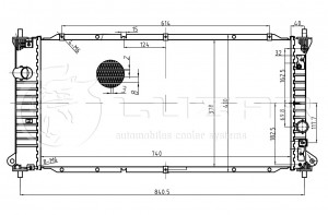 Радиатор охлаждения двигателя для а/м SsangYong New Actyon/Korando C (12-) MT LR LRC1755 LUZAR