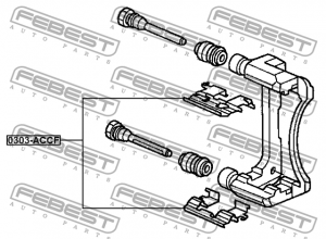 Комплект монтажный для дисковых колодок HONDA ACCORD 4D 2003­2008 0303-ACCF 0303ACCF FEBEST