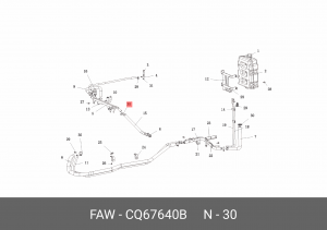 Хомут FAW J6L (24-) шланга бачка расширительного OE CQ67640B FAW