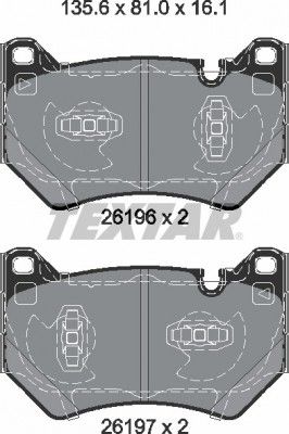 Колодки тормозные AUDI Q5 (17-) передние TEXTAR 2619601 TEXTAR