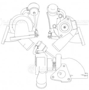 Турбокомпрессор для а/м Ford Transit (06-) 2.4D (тип TD03) (LAT 1008) LAT1008 LUZAR