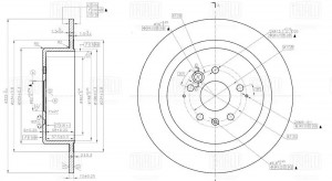 Диск торм. для а.м Chery Tiggo 5 14- зад. d322 DF051310 DF051310 TRIALLI