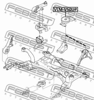 ПОДУШКА КОРОБКИ СКОРОСТЕЙ (ГИДРАВЛИЧЕСКАЯ) VLM-V50UP VLM-V50UP FEBEST