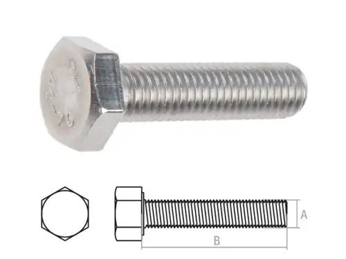 SMZ110478510 Болт М6х20 шестигр., нерж.сталь (А2), DIN 933 (10 шт в зип-локе) ST SMZ110478510 STARFIX
