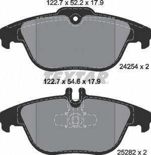 Колодки тормозные MERCEDES C (W204),E (C207),GLK (X204) задние (4шт.) TEXTAR 2425401 TEXTAR