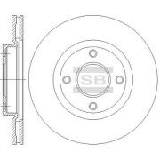 Диск тормозной NISSAN Tiida (04-) передний (1шт.) SANGSIN SD4238 SANGSIN