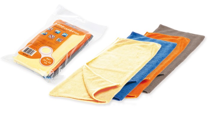 Набор салфеток из микрофибры "прямоугольники" 8шт 20х20см AB-V-04 AB-V-04 AIRLINE