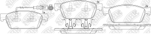 Колодки тормозные VW T5 (03-) передние (4шт.) NIBK PN33001W NIBK